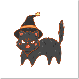 Witch Cat Posters and Art